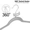 100PCS Gray Velvet Clothes Hangers Durable Plastic Hanger Suit/Shirt/Pants Hangers